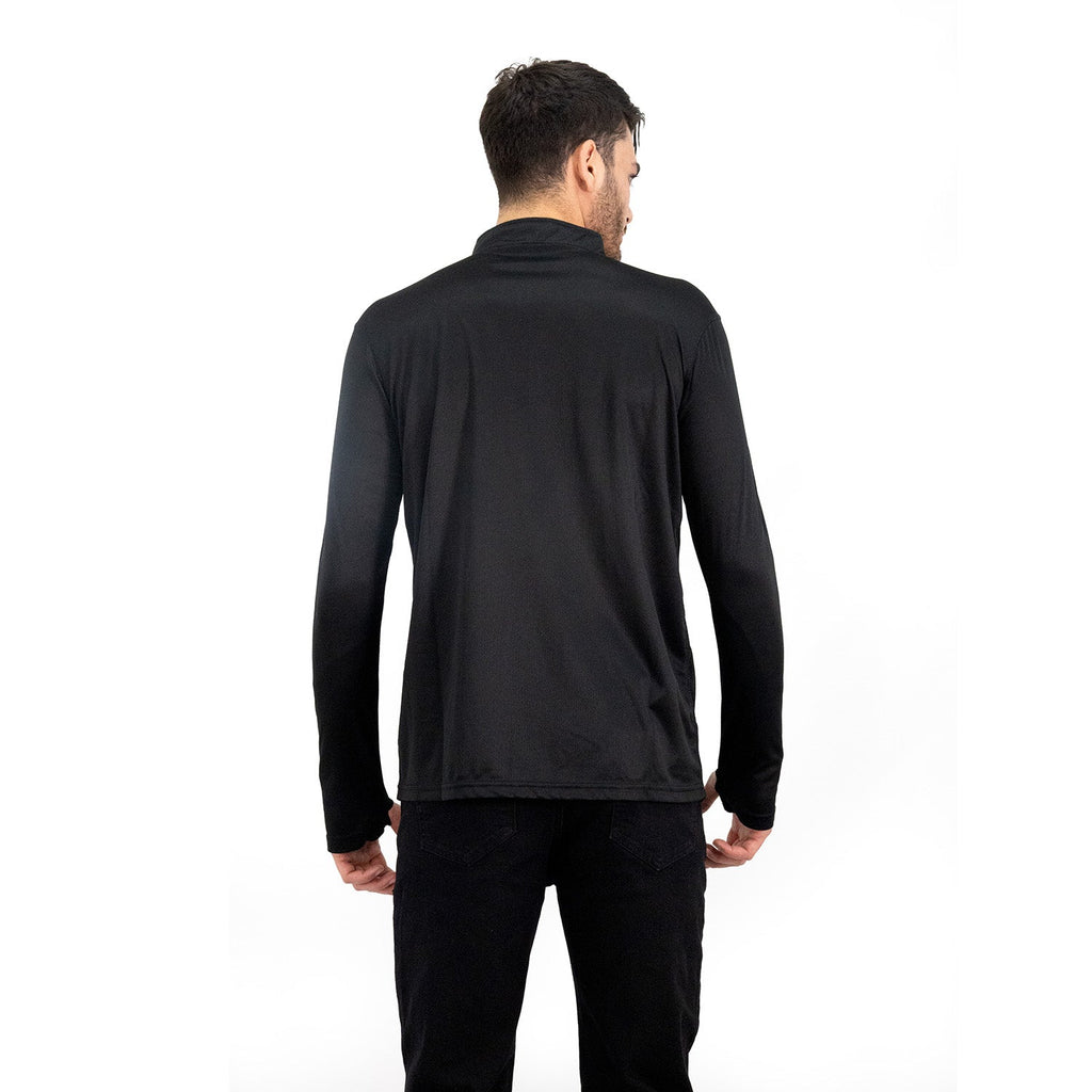 Polera Quebec Half-Zip Negro Hombre