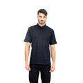 Polera Pique Quebec Manga Corta Negro Hombre