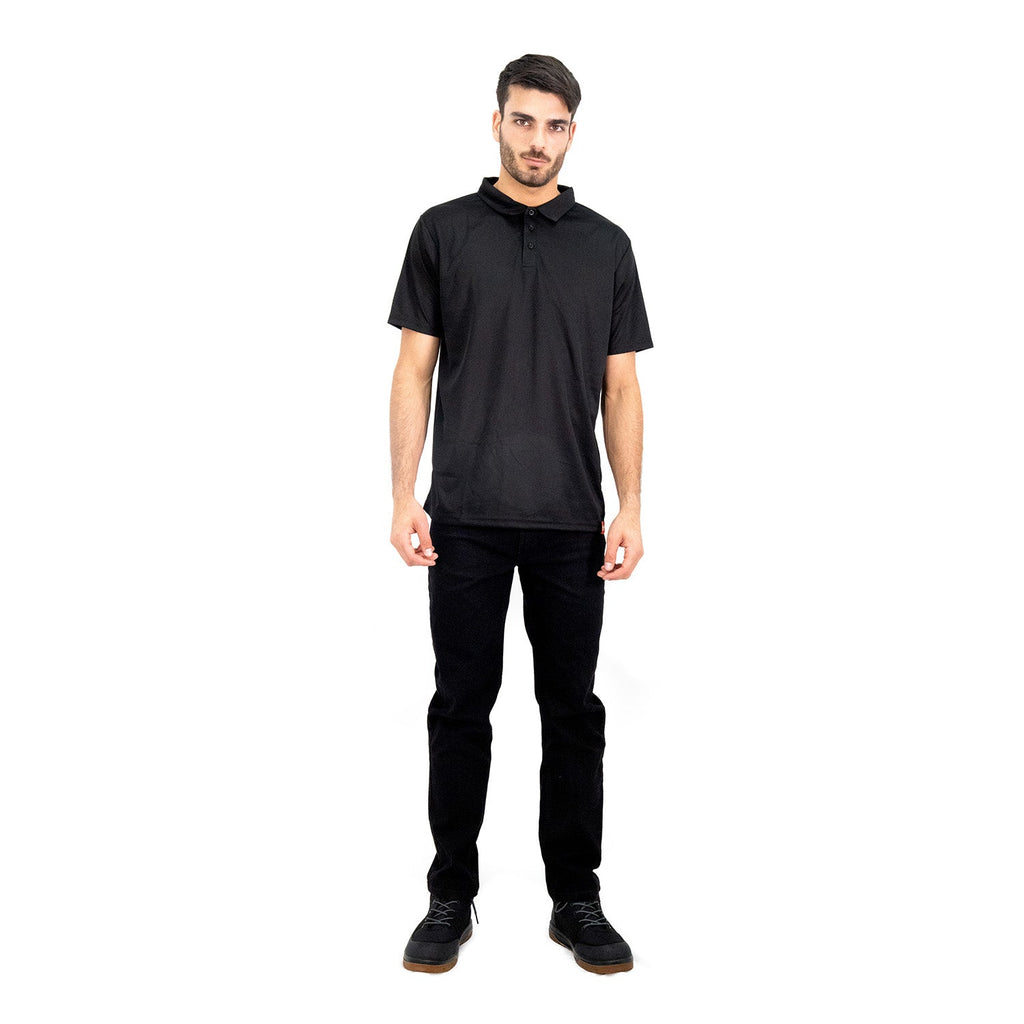 Polera Cooldry Quebec Manga Corta Negro