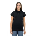 Polera Pique Quebec Manga Corta Negro Mujer