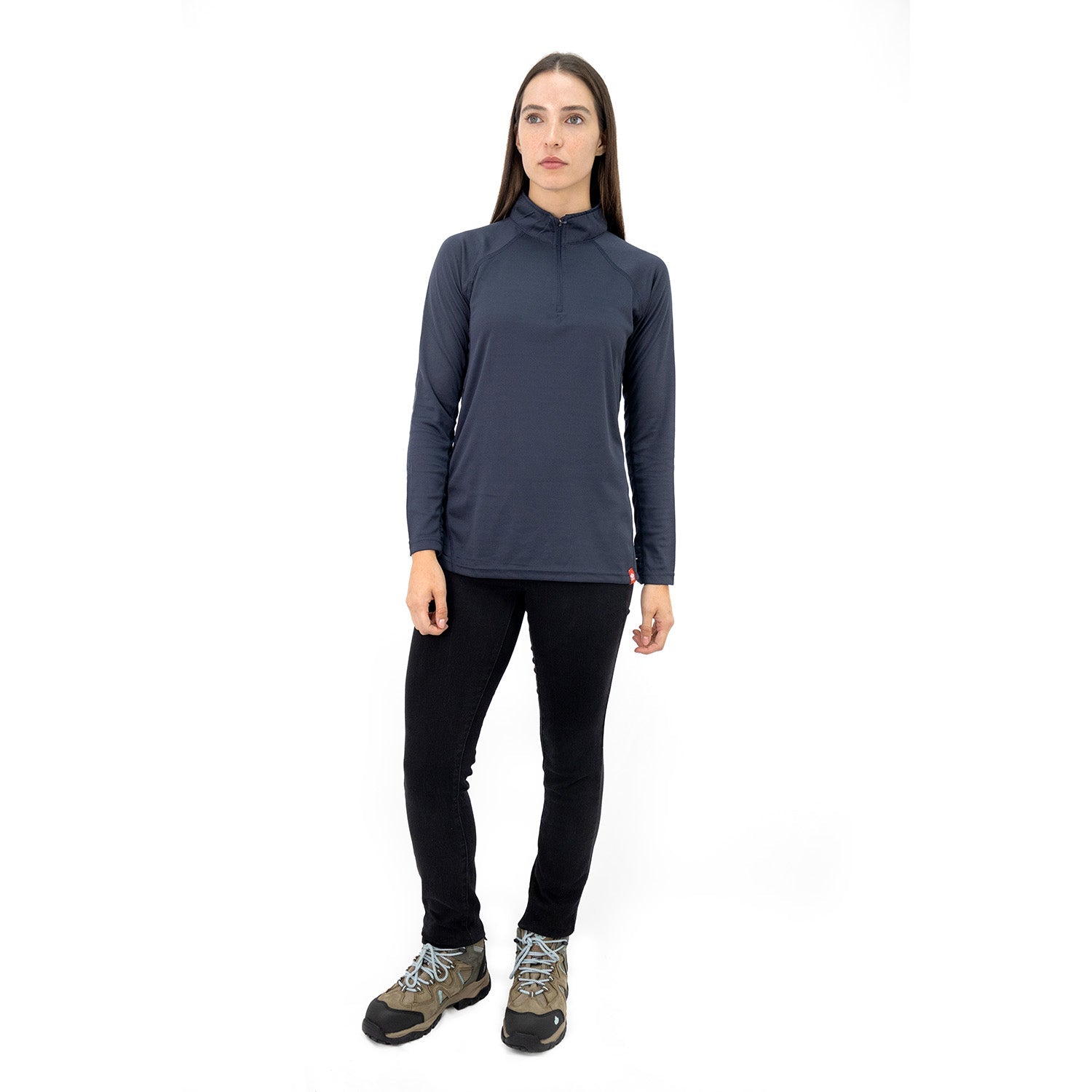 Polera Quebec Half-Zip Mujer Iron