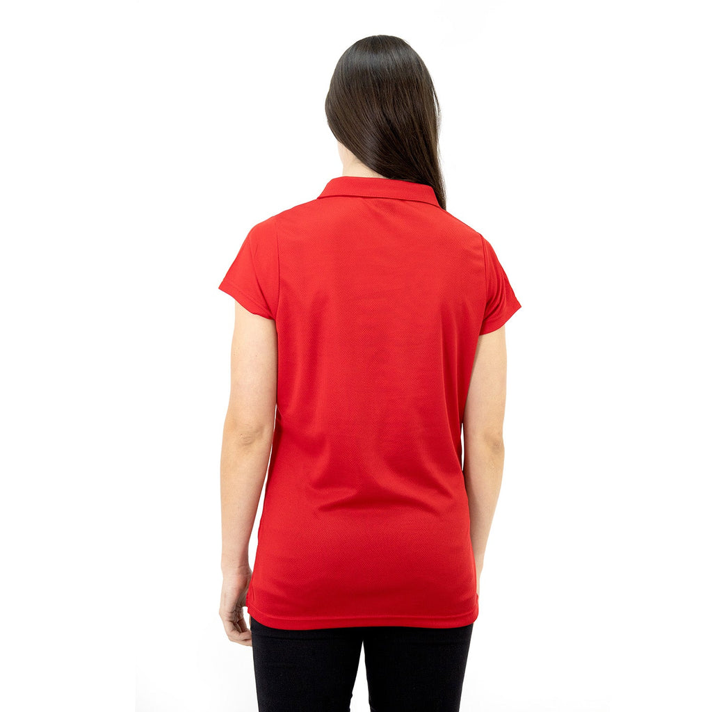 Polera Cooldry Quebec Manga Corta Rojo Mujer