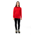 Polera Cooldry Quebec Manga Larga Rojo Mujer