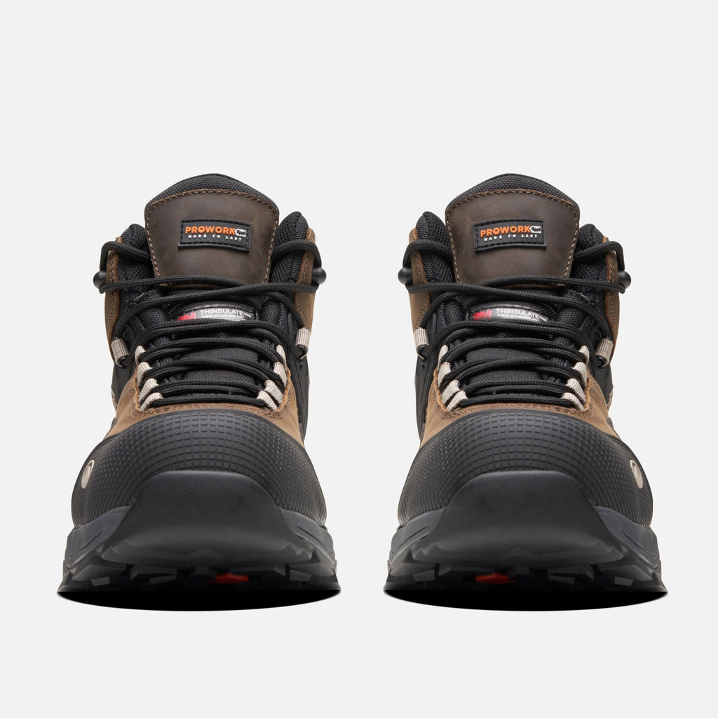 ZAPATO SEGURIDAD LIPPI PRO WORK HOMBRE ATMOS MID CAFÉ OSCURO