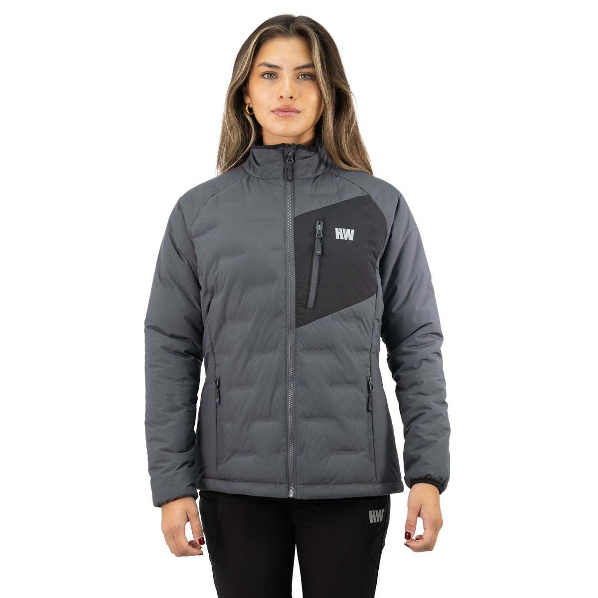 Parka Insulada HW Explorer S/Gorro Mujer Carbon Grey