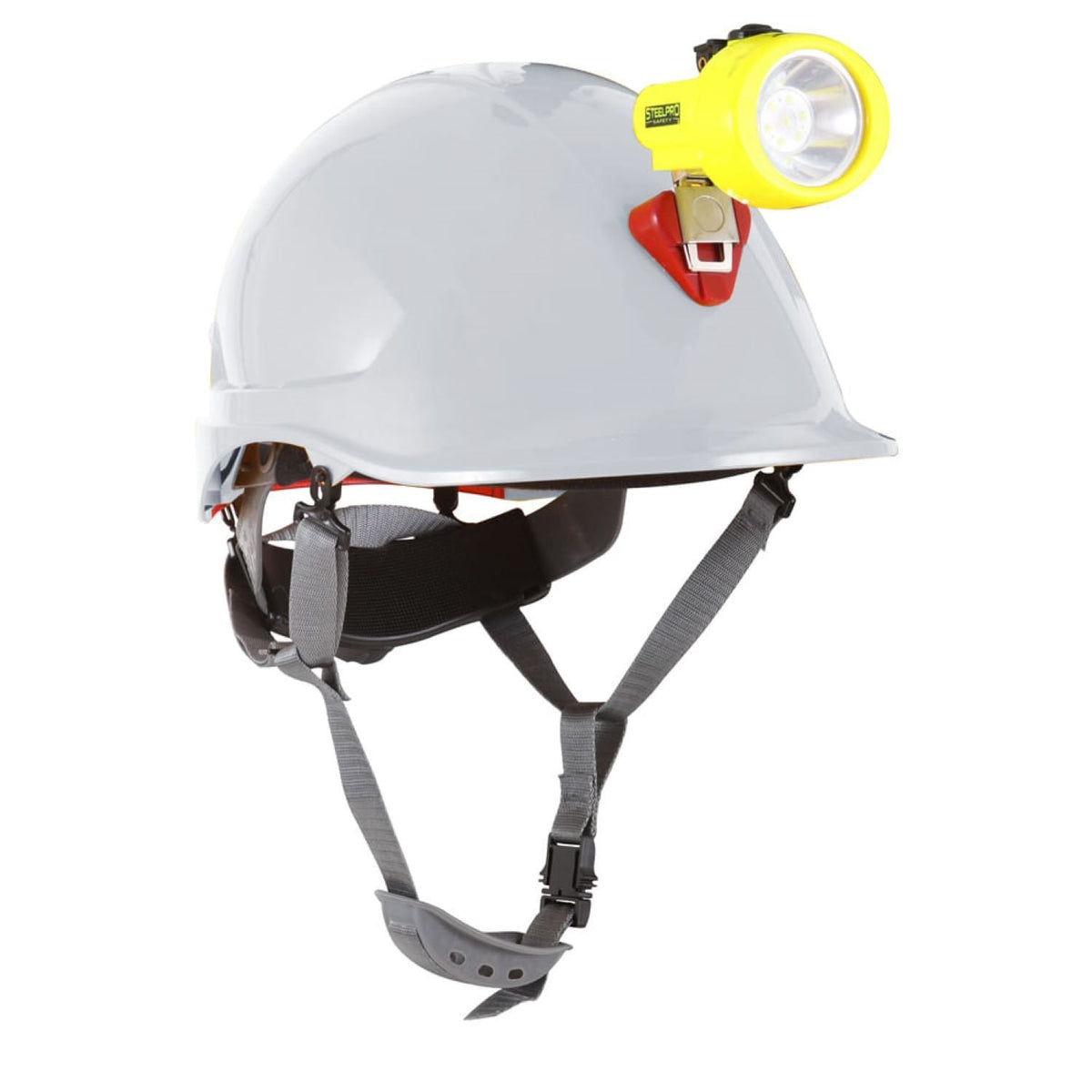 CASCO STEELPRO ABS MTA BLANCO CON PORTALÁMPARA FULL