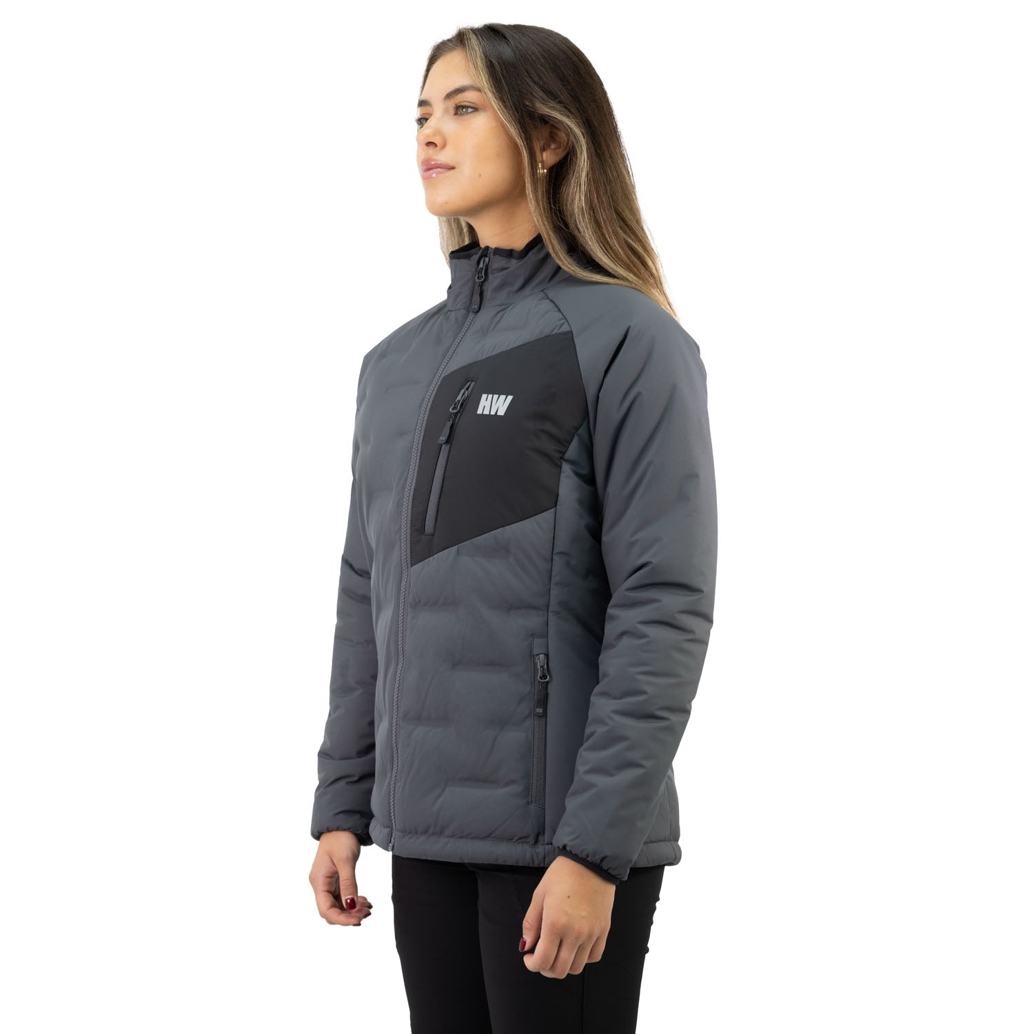 Parka Insulada HW Explorer S/Gorro Mujer Carbon Grey