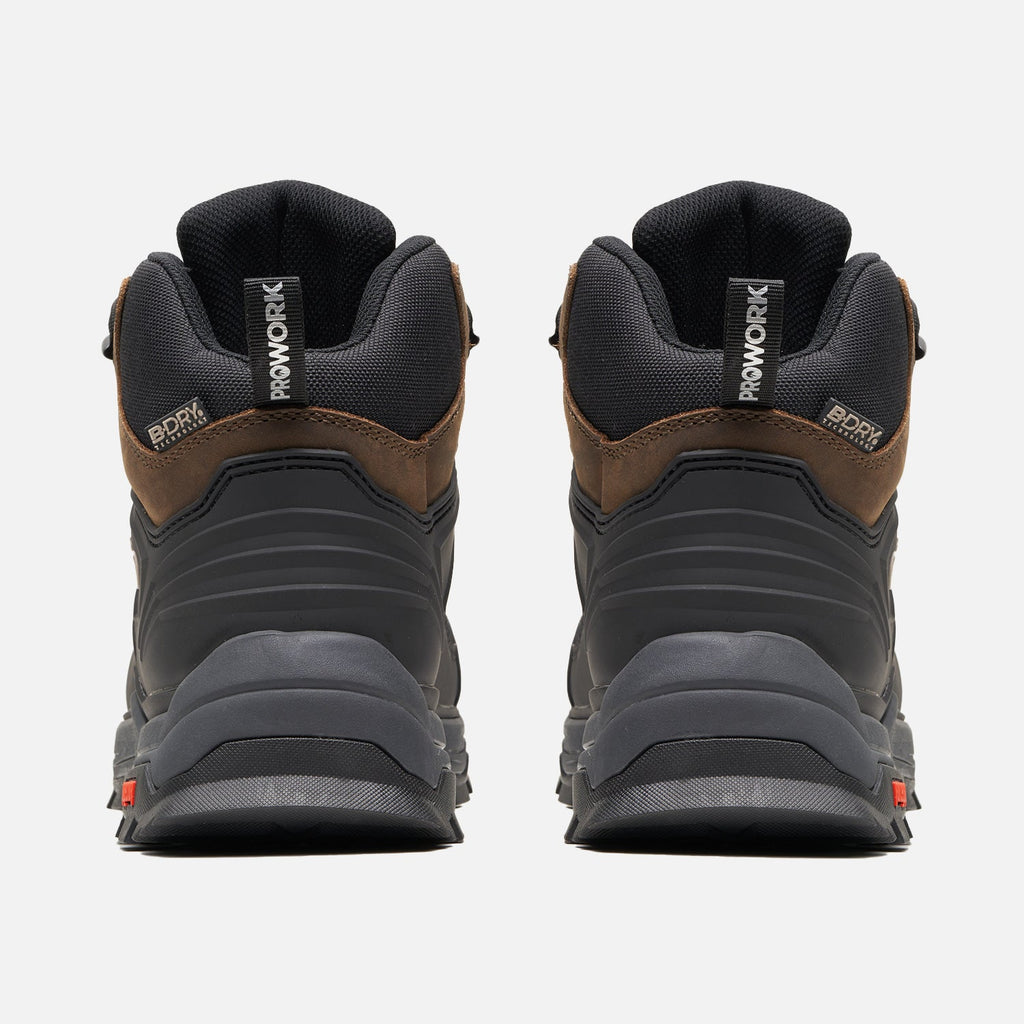 ZAPATO SEGURIDAD LIPPI PRO WORK HOMBRE ATMOS MID CAFÉ OSCURO