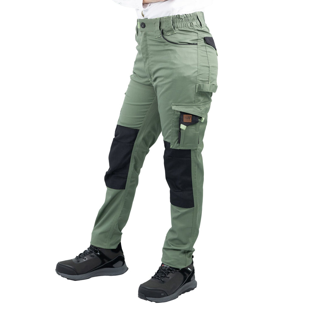 PANTALÓN CARGO HW DAKOTA SPANDEX MUJER VERDE OLIVA