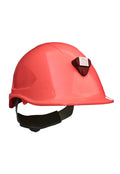 CASCO MTA ABS ROJO CON PORTALAMPARA