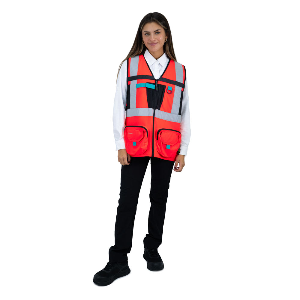 Chaleco Geologo Alaska Xpert Mujer Rojo