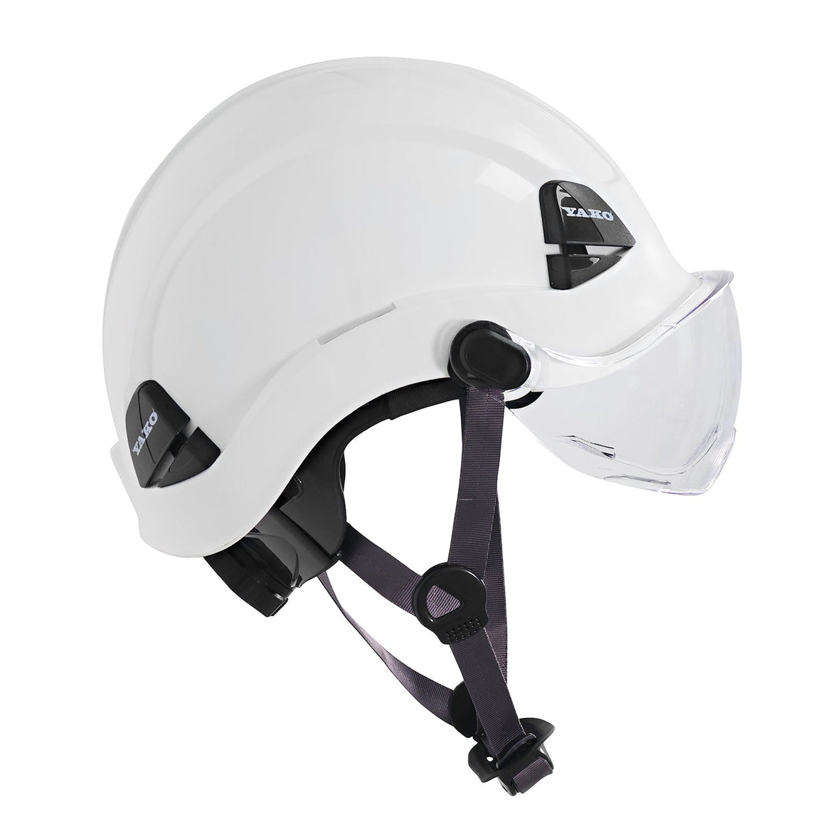 CASCO YAKO STEELPRO BLANCO CON VISERA ISP