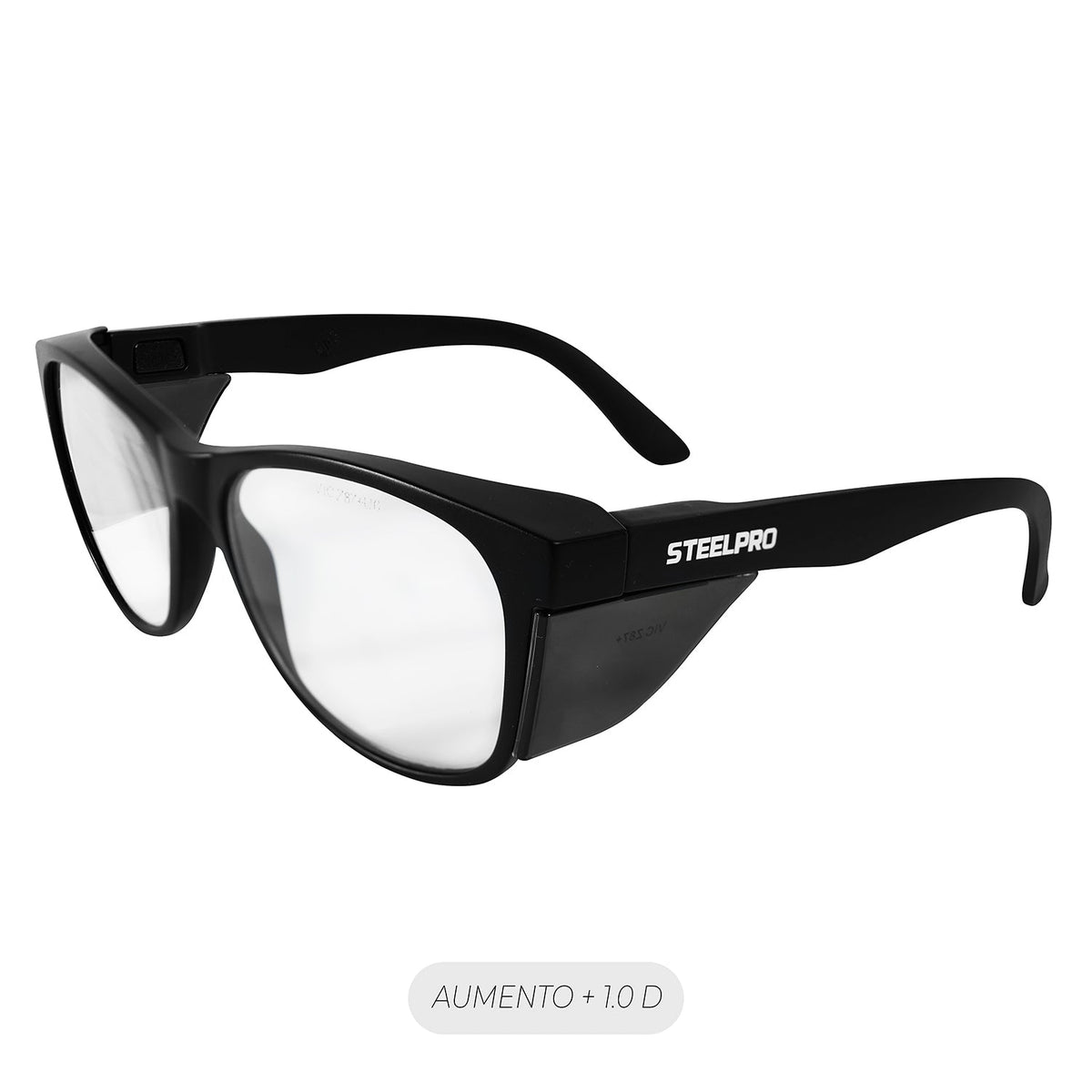 Lente Seguridad Safeblack Claro Full Reader +1.0D Steelpro