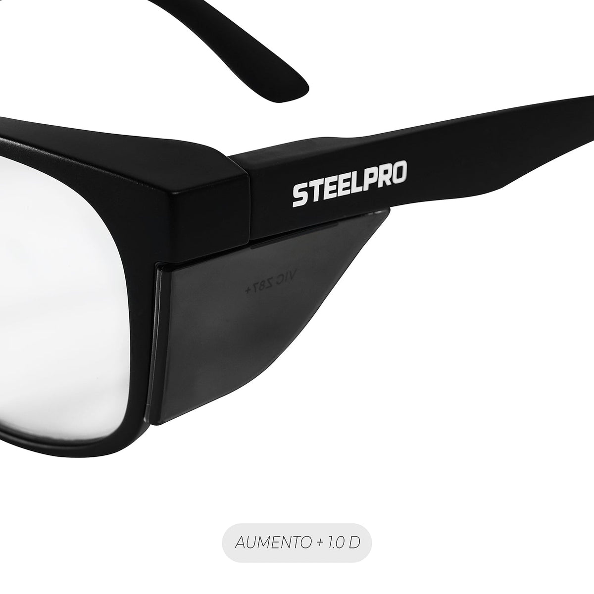 Lente Seguridad Safeblack Claro Full Reader +1.0D Steelpro