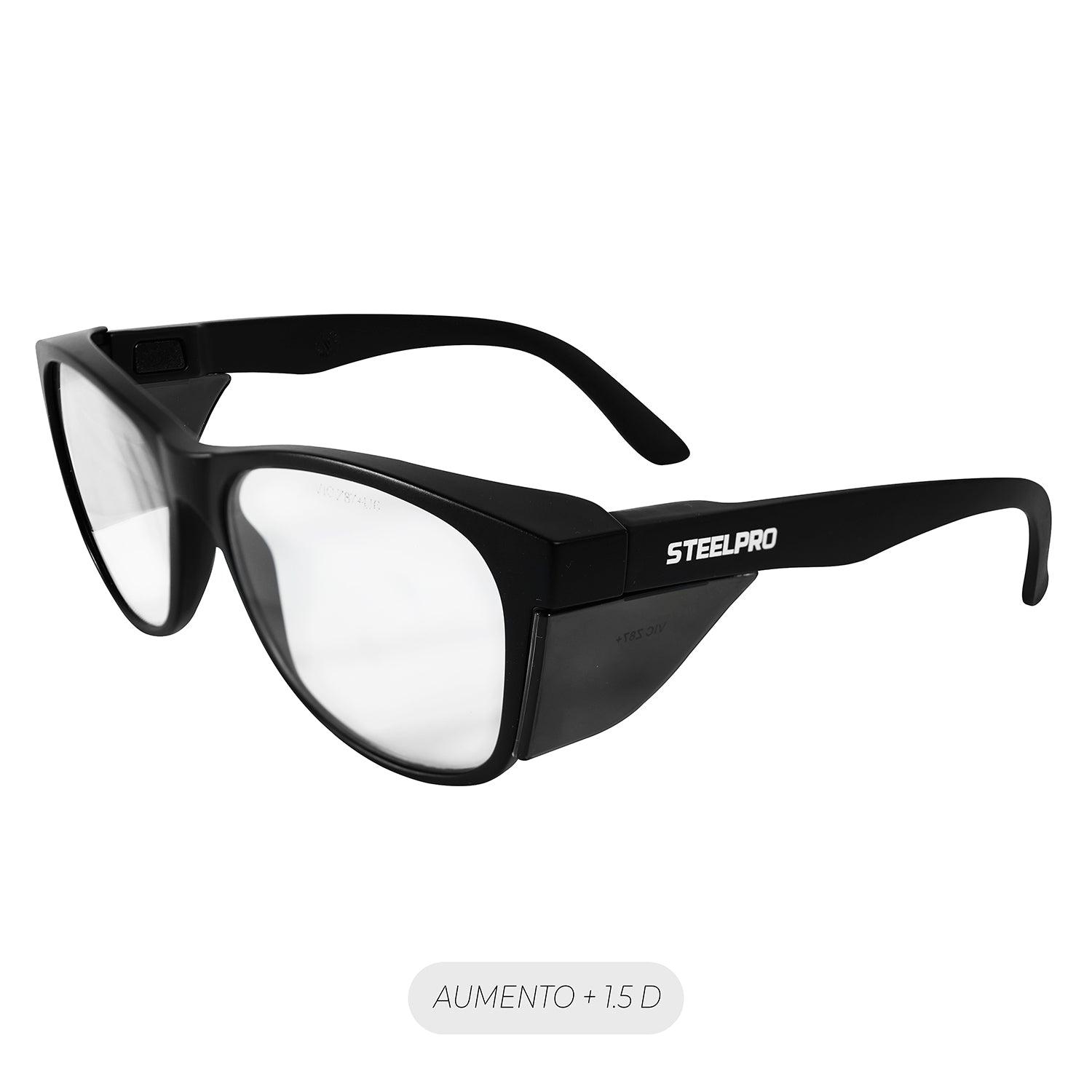 Lente Seguridad Safeblack Claro Full Reader +1.5D Steelpro
