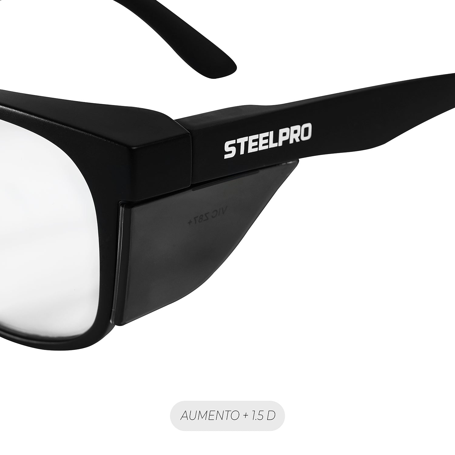 Lente Seguridad Safeblack Claro Full Reader +1.5D Steelpro