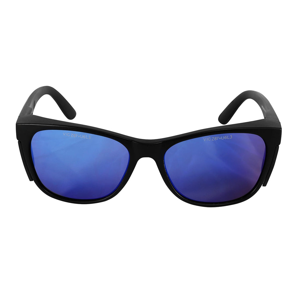 Lente Seguridad Safeblack Gris Revo Azul Steelpro
