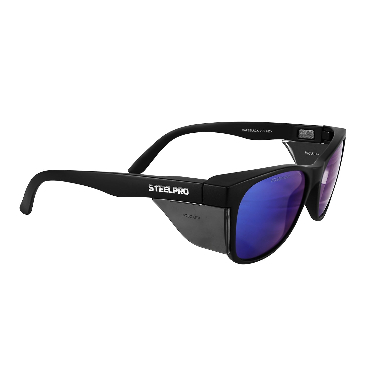 Lente Seguridad Safeblack Gris Revo Azul Steelpro