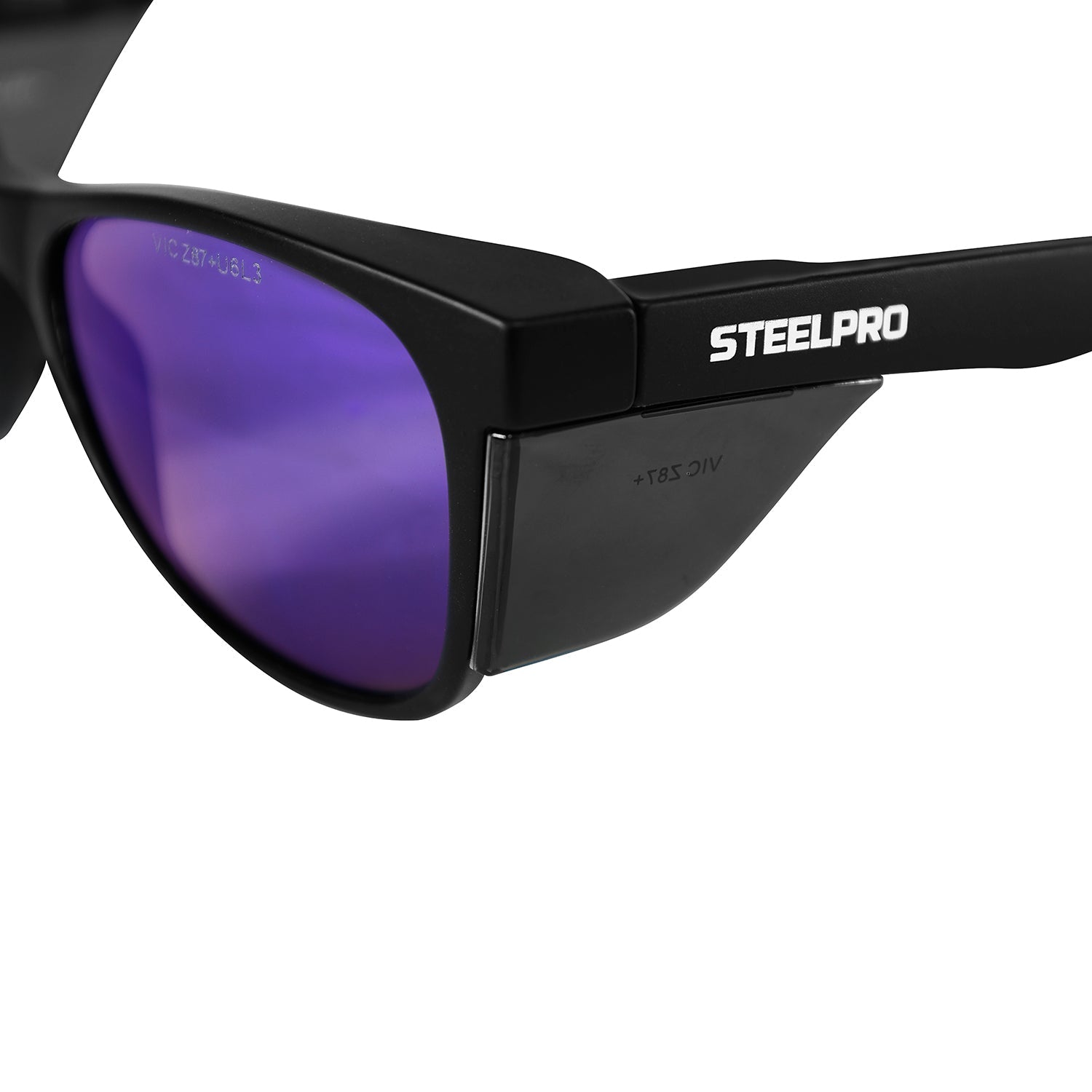 Lente Seguridad Safeblack Gris Revo Azul Steelpro