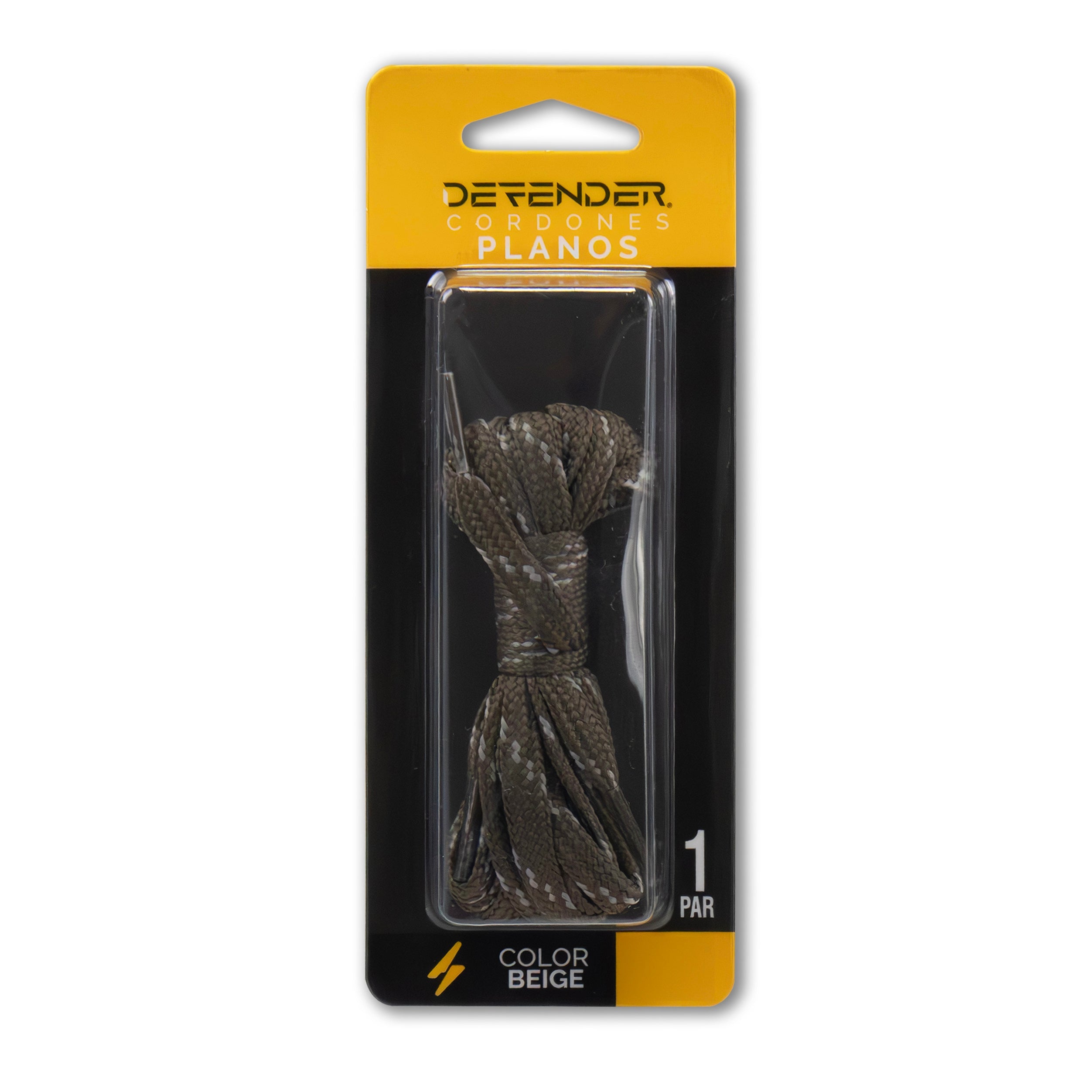 Cordones Defender Plano Beige Medium