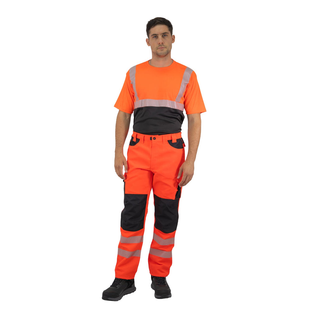 PANTALÓN CARGO HW DAKOTA ROJO FLUOR
