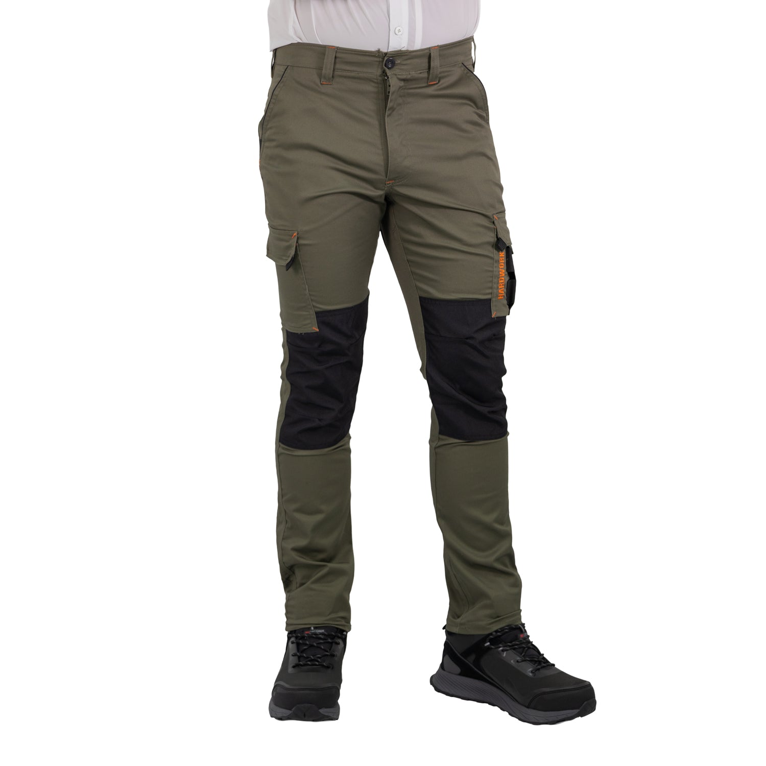 PANTALÓN CARGO HW DAKOTA SPANDEX VERDE OLIVA