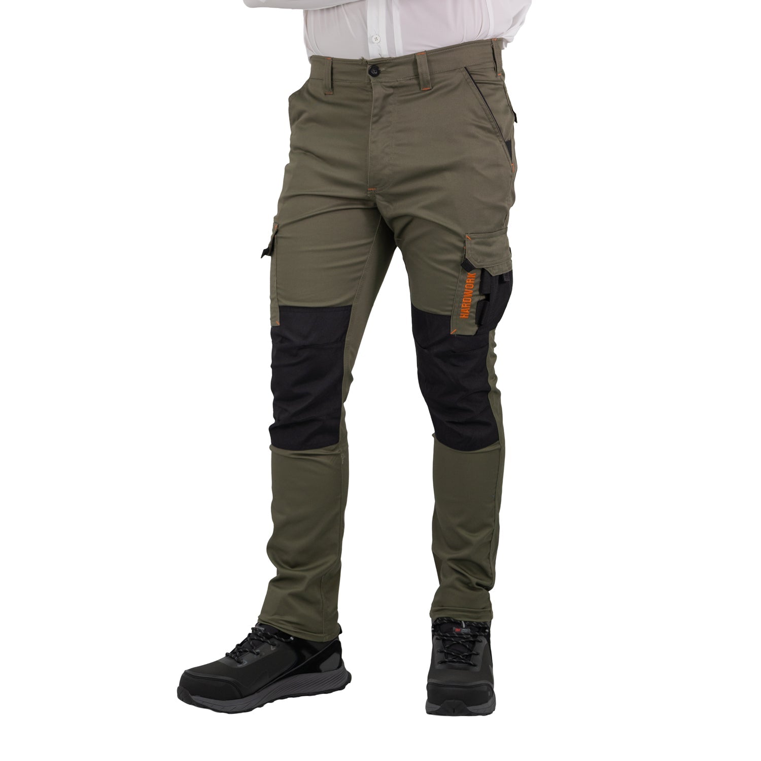PANTALÓN CARGO HW DAKOTA SPANDEX VERDE OLIVA