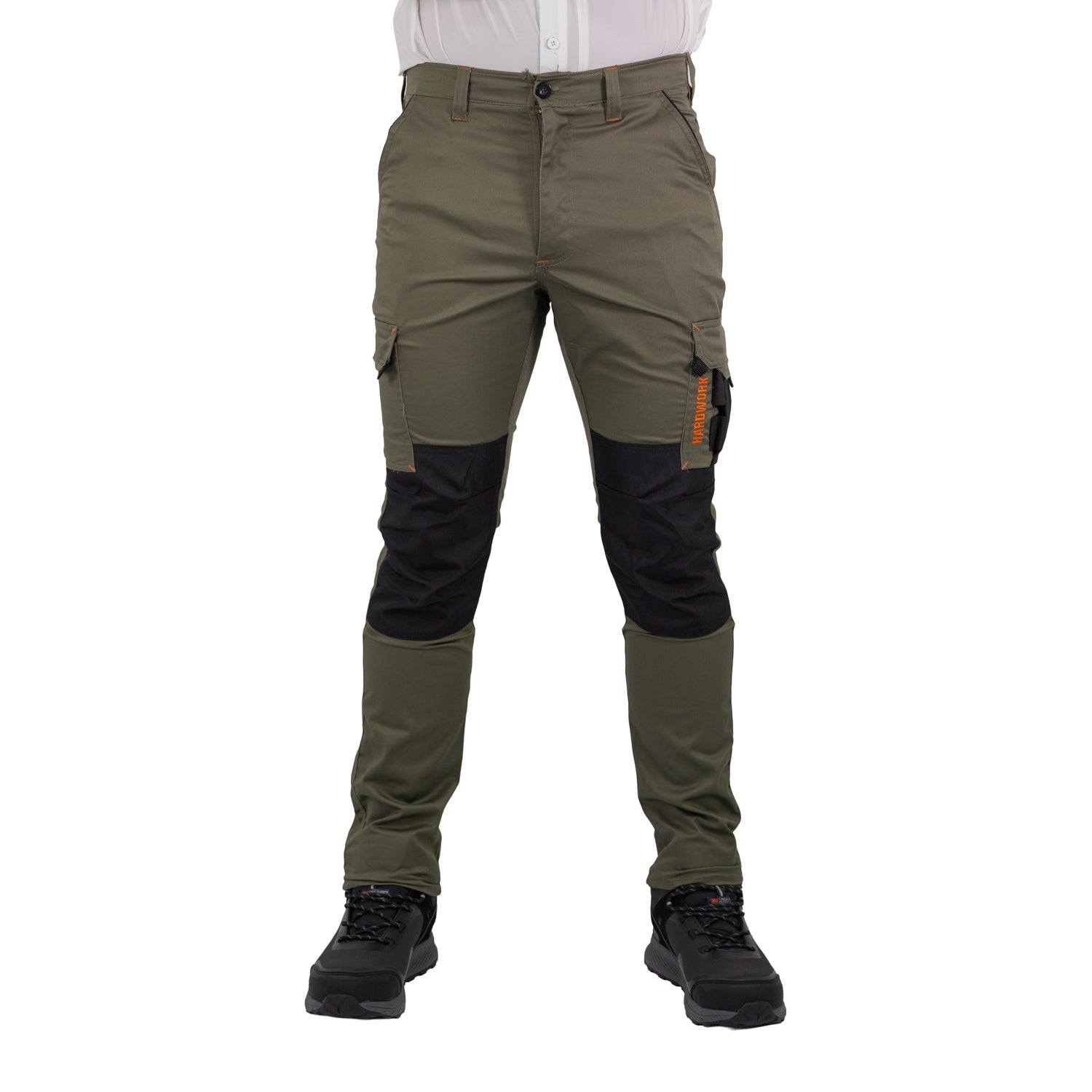 PANTALÓN CARGO HW DAKOTA SPANDEX VERDE OLIVA