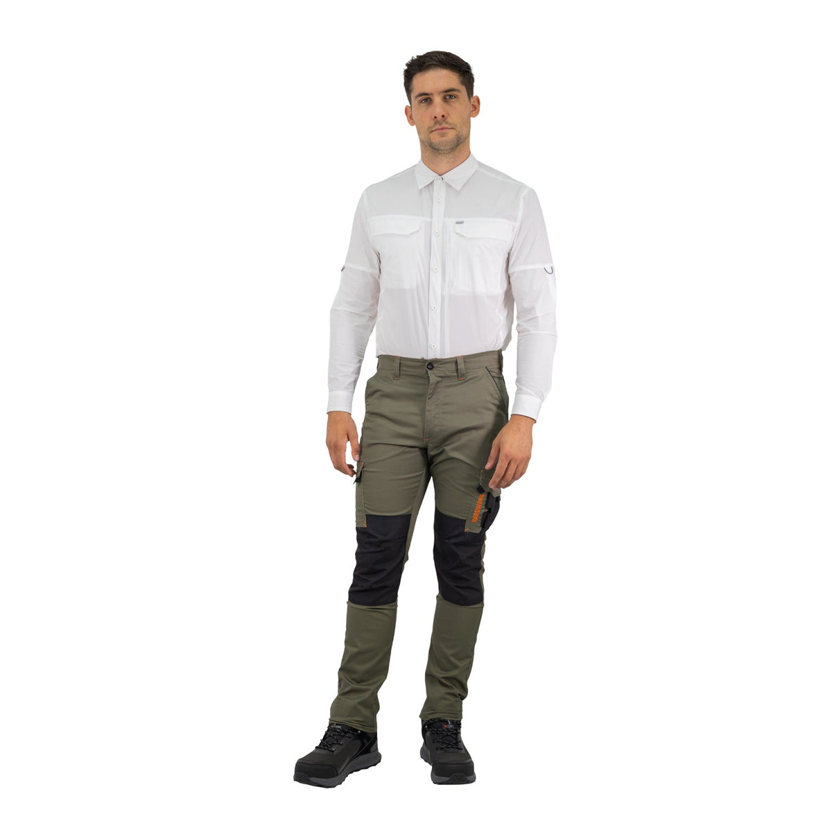 PANTALÓN CARGO HW DAKOTA SPANDEX VERDE OLIVA