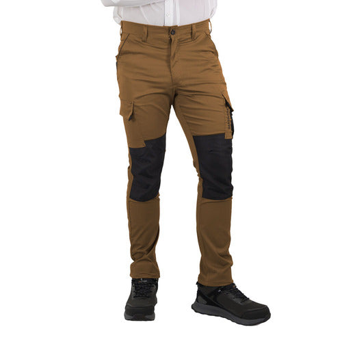 PANTALÓN CARGO HW DAKOTA SPANDEX TABACO