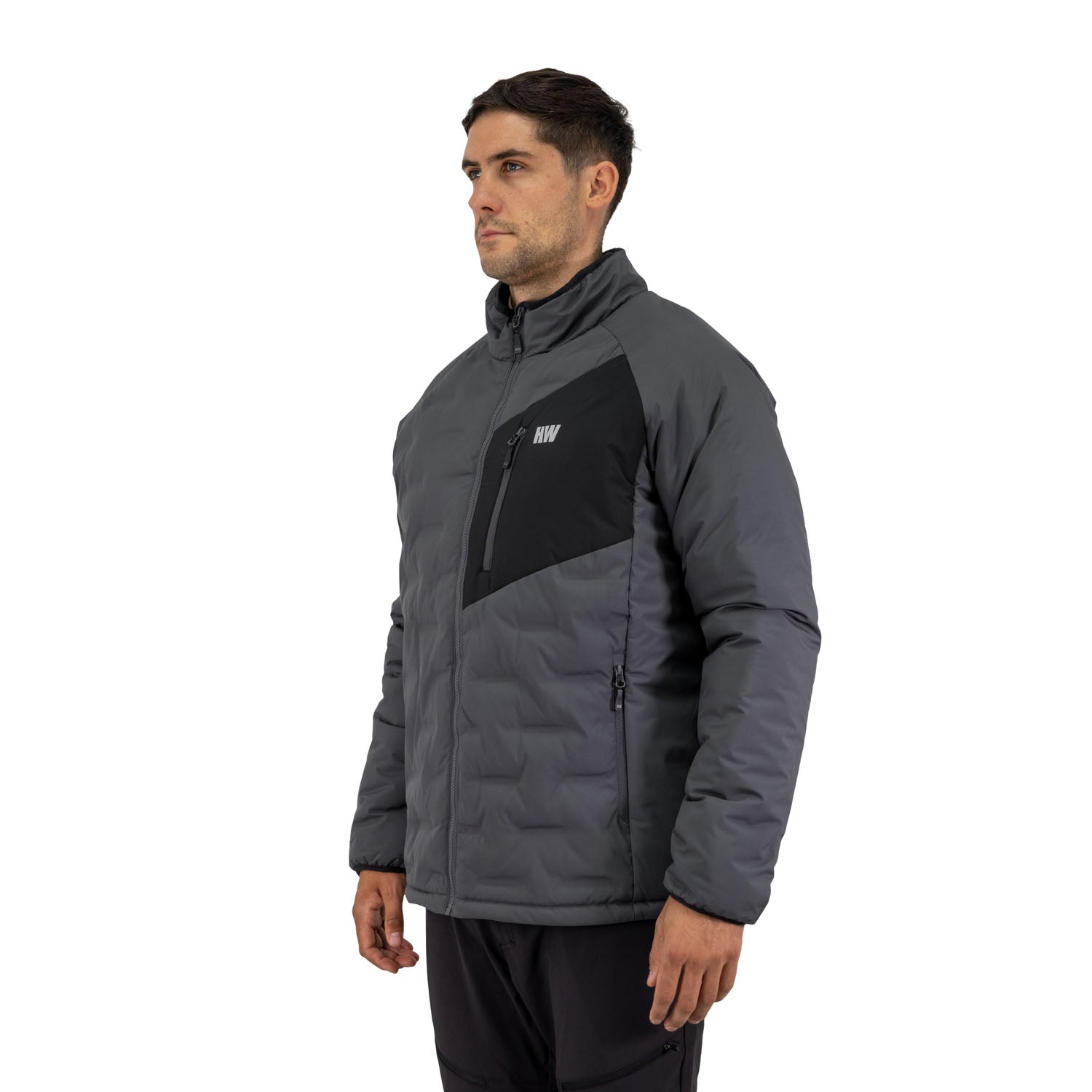 Parka Insulada HW Explorer S/Gorro Hombre Carbon Grey