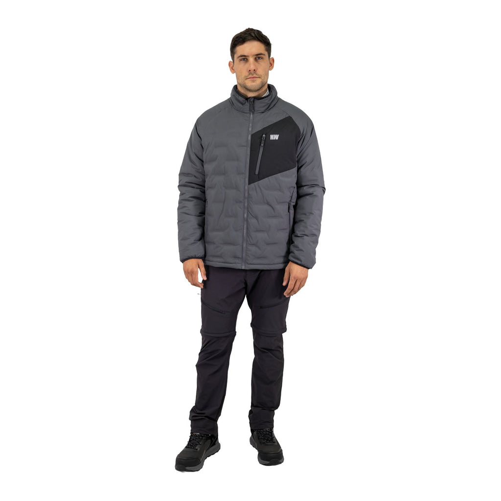 Parka Insulada HW Explorer S/Gorro Hombre Carbon Grey