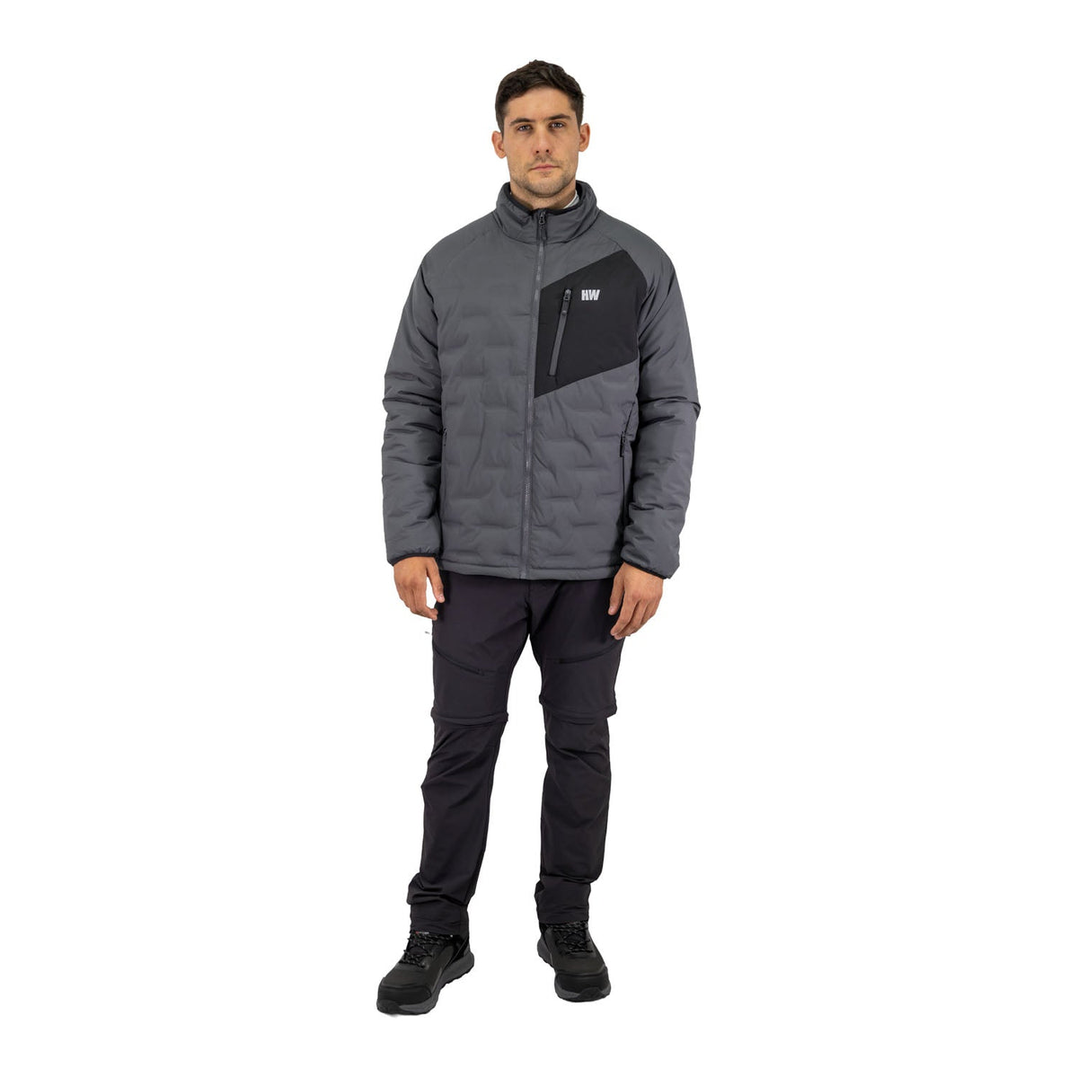 Parka Insulada HW Explorer S/Gorro Hombre Carbon Grey