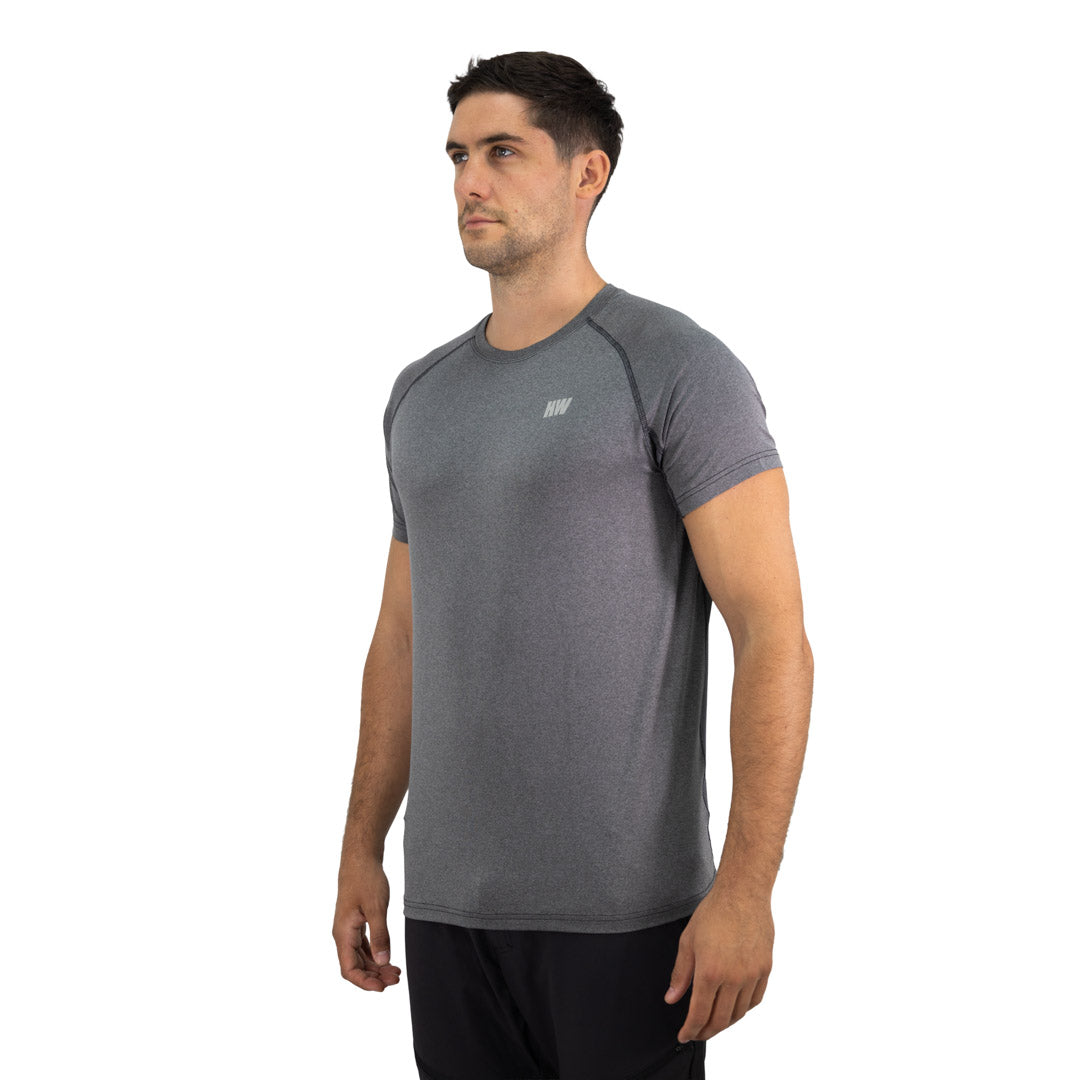 Polera Dry Fit HW SPX Manga Corta Hombre Carbon Grey