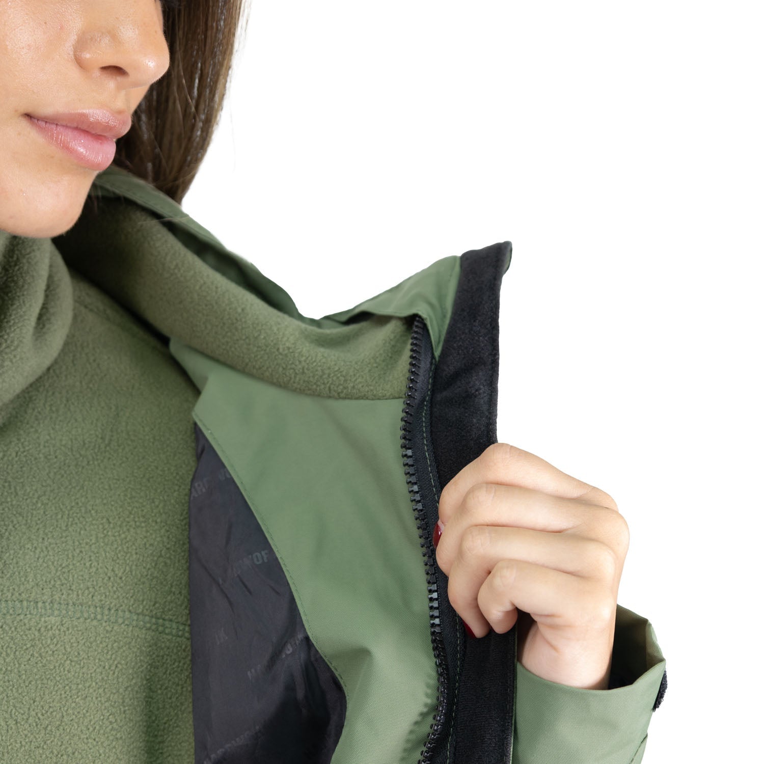 Parka Desmontable HW Reno 3 en 1 Verde Oliva Mujer
