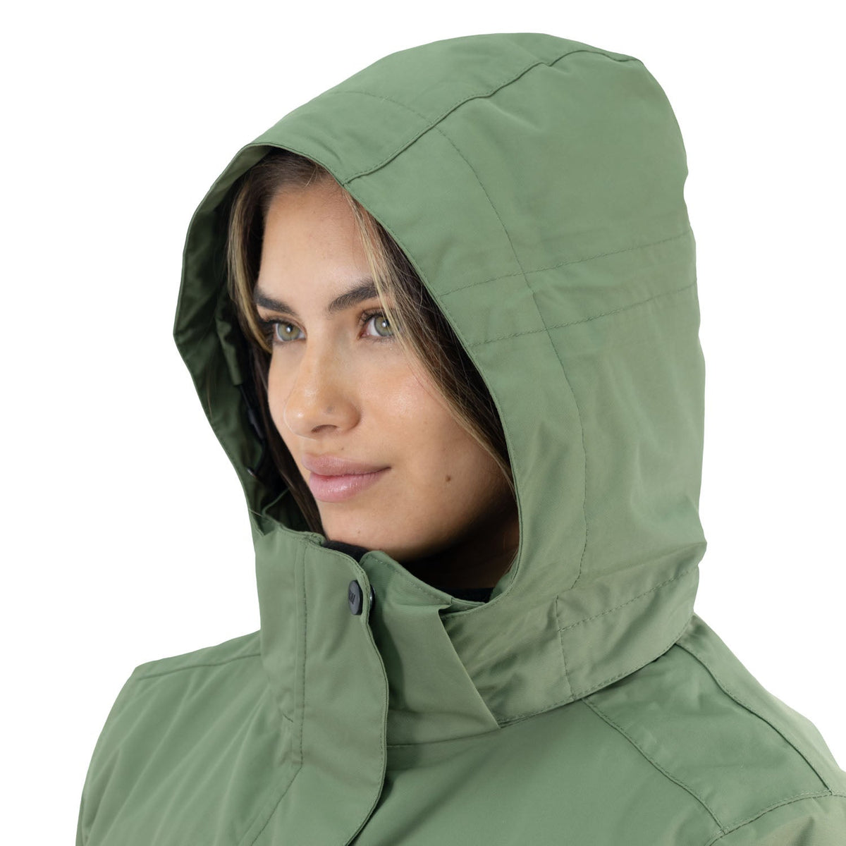 Parka Desmontable HW Reno 3 en 1 Verde Oliva Mujer