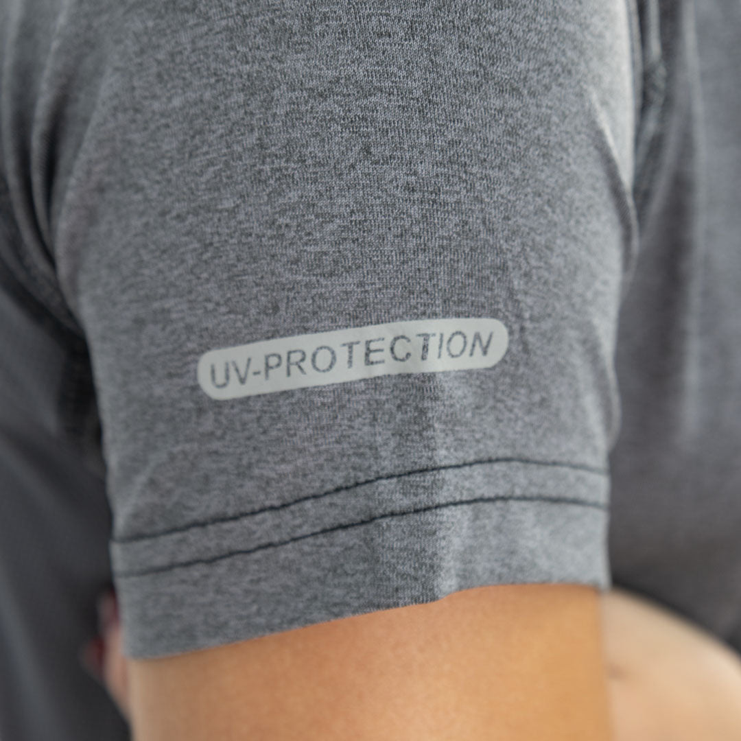 Polera Dry Fit HW SPX Manga Corta Mujer Carbon Grey