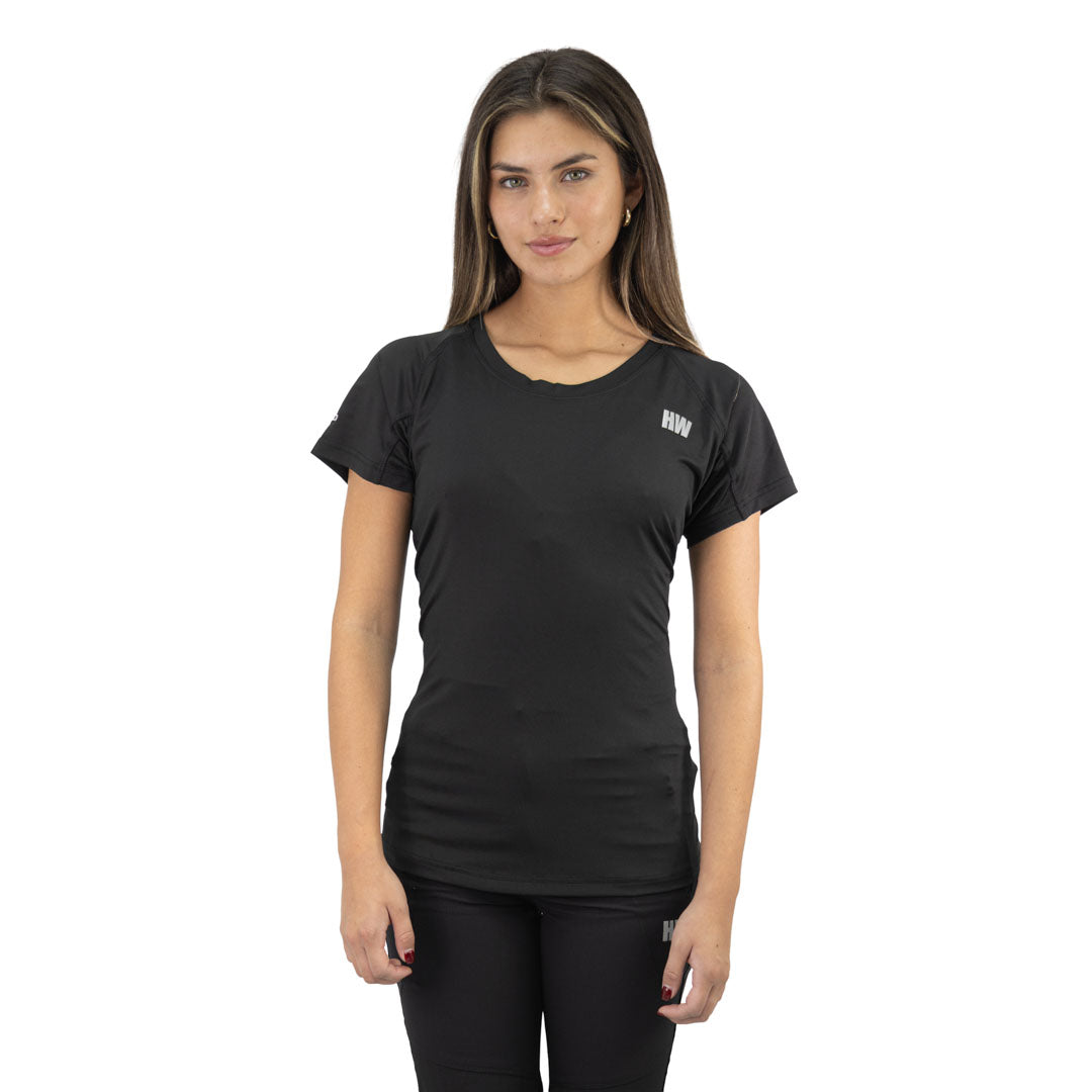 Polera Dry Fit HW SPX Manga Corta Mujer Black