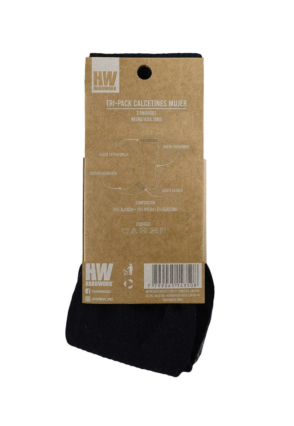 Tripack Calcetines HW Algodón Mujer
